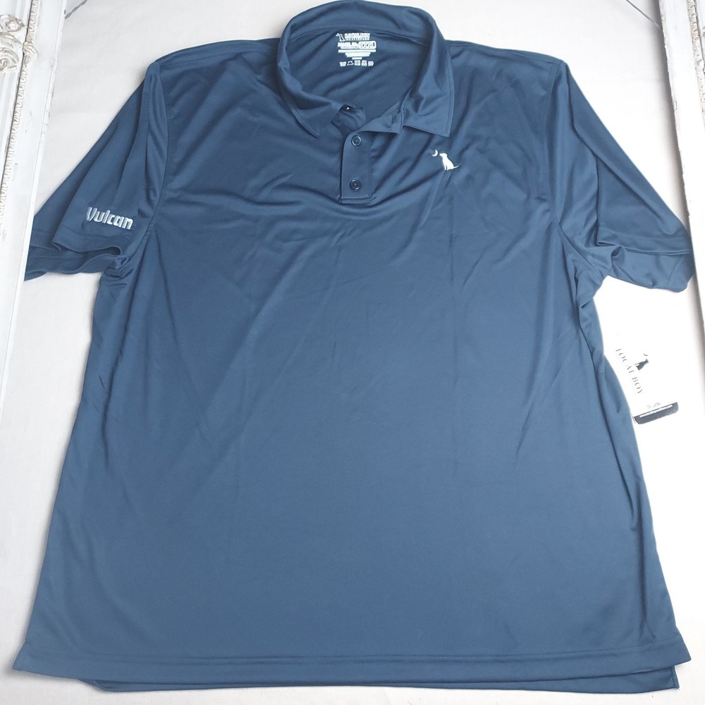 Local Boy Outfitters Polo Shirt Mens XXXL Blue Performance Golf Fishing